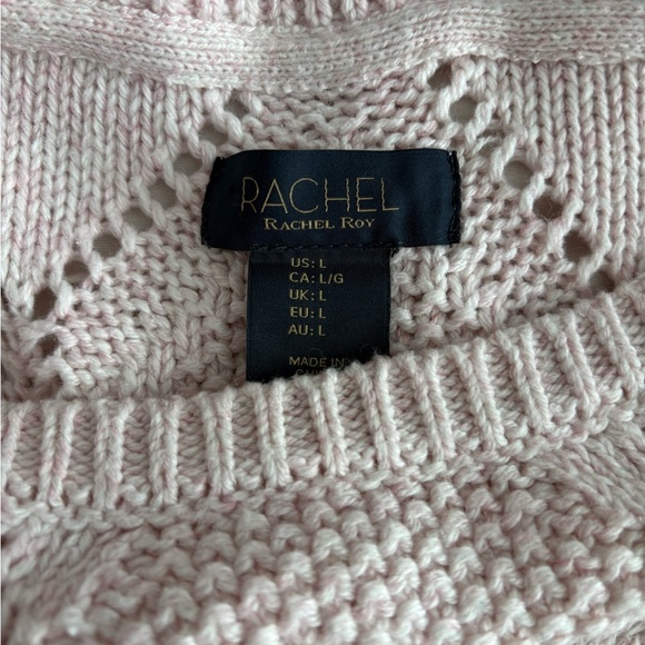 Rachel by Rachel Roy Textured Open-Knit Sweater – Large - Picture 4 of 6